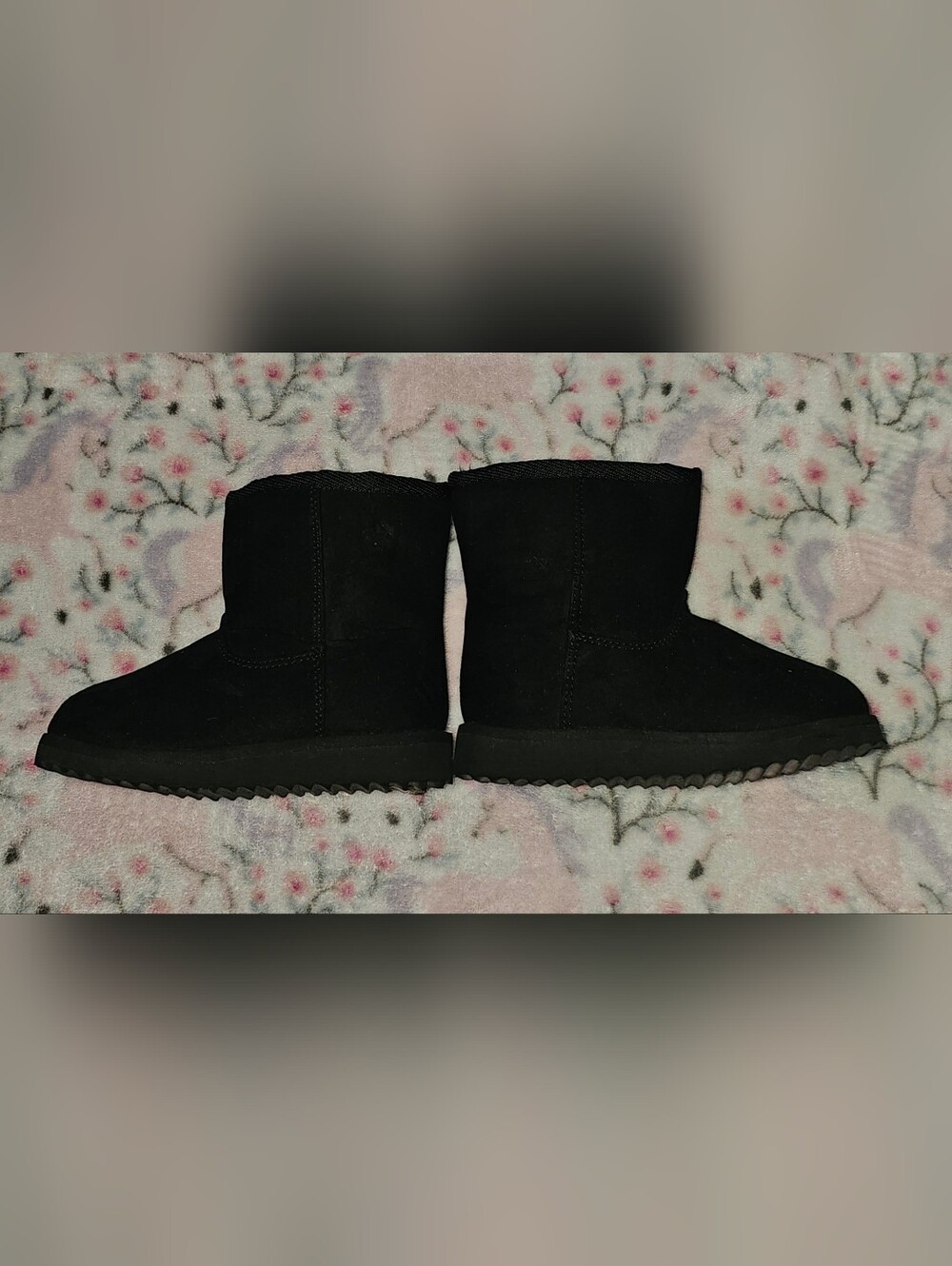 Classic Black Suede Winter Boots